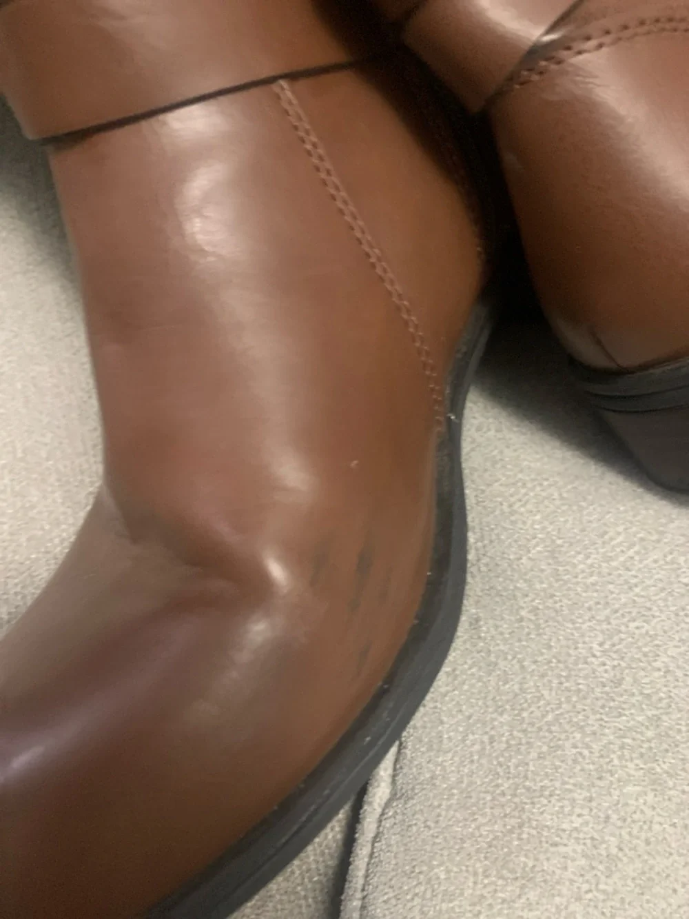 Arizona Jean Company Tall Brown At-the-Knee Buckle Boots